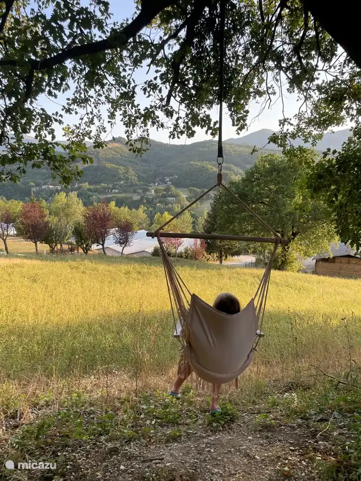 View from the BBQ area of nature and the rolling hills