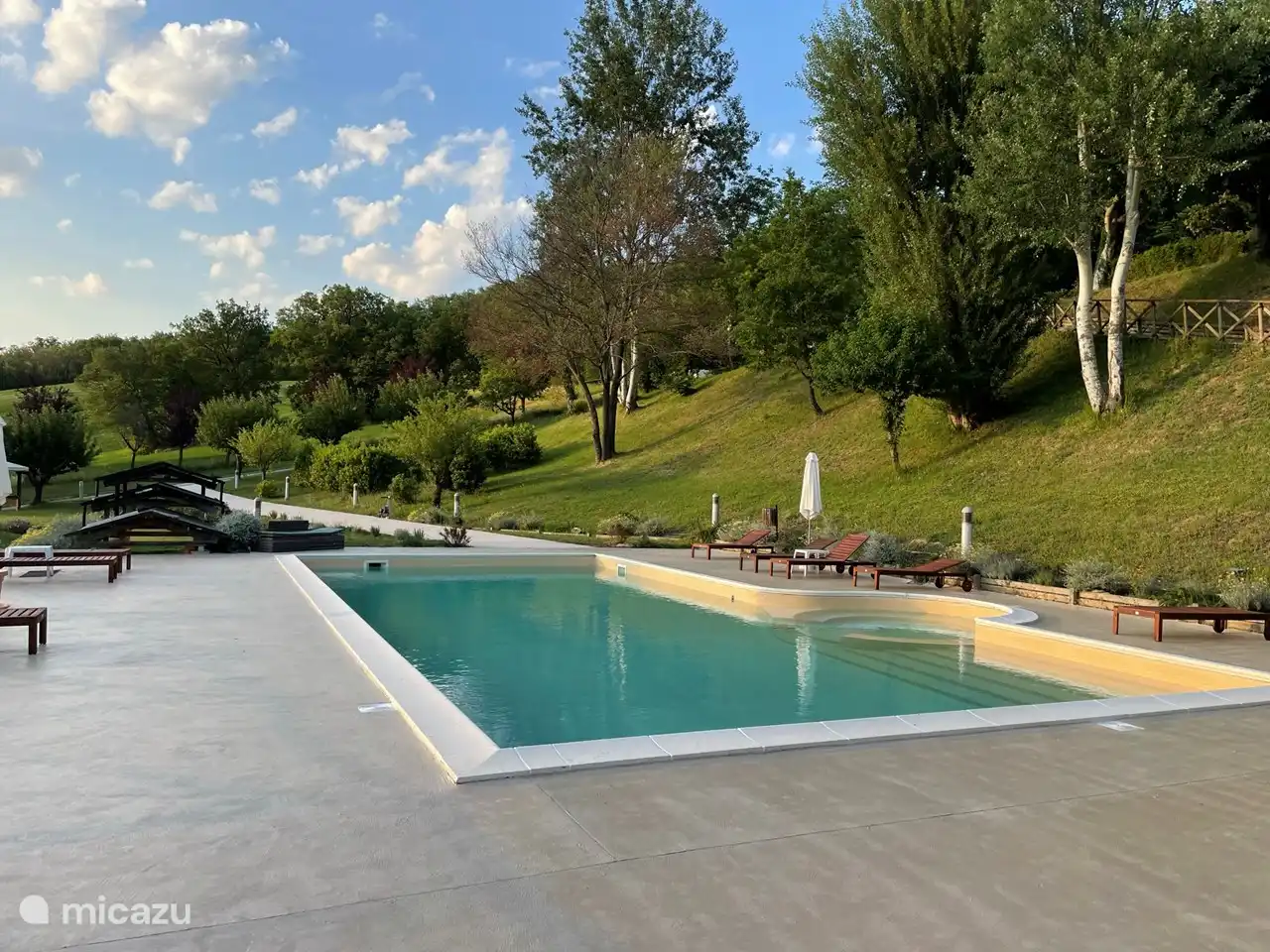 saltwater pool with integrated whirlpool
