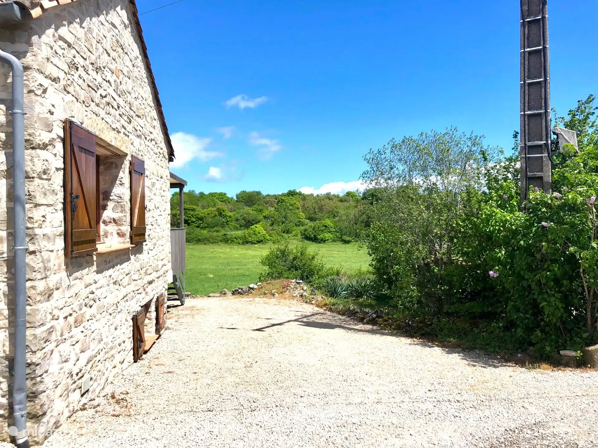 Spacious parking space next to the house