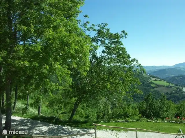 Location de Vacances Italie, Émilie-Romagne, Sarsina, appartement - Azalée Cabraldi Vue terrasse appartement Azalea
