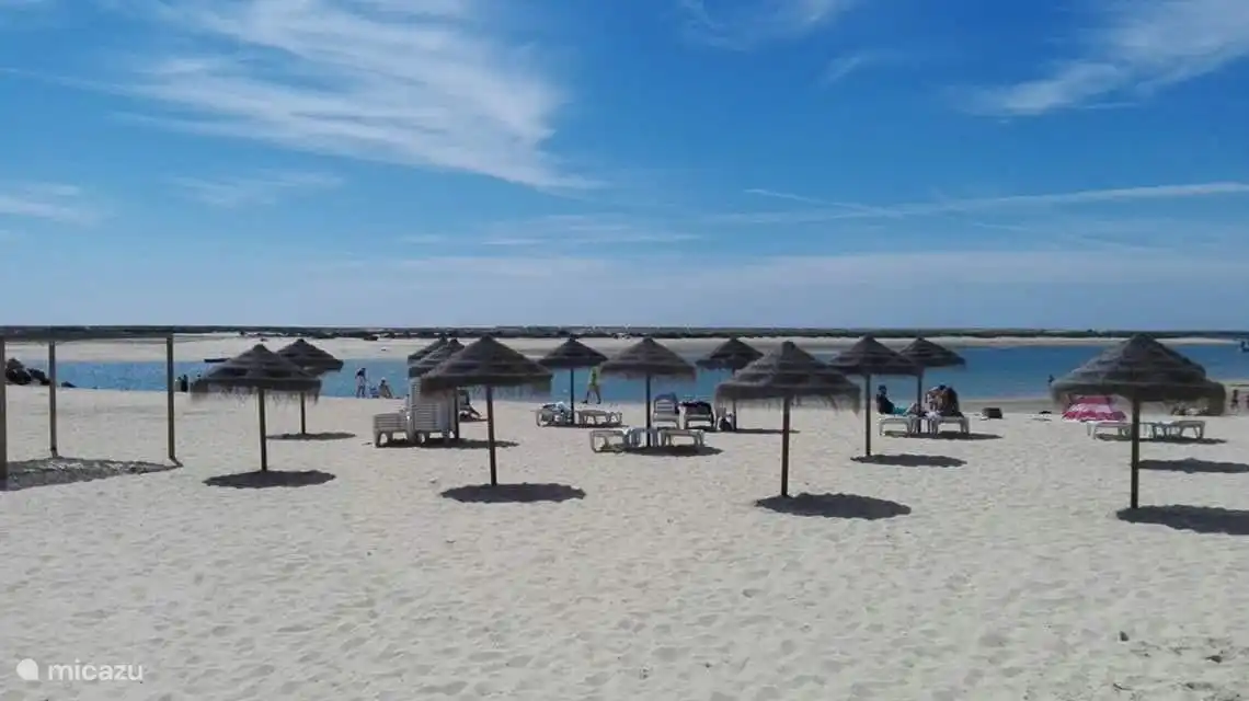 playa en Borda d'aqua Fuseta Portugal - desde Vista Mar - apartamentos Fuseta