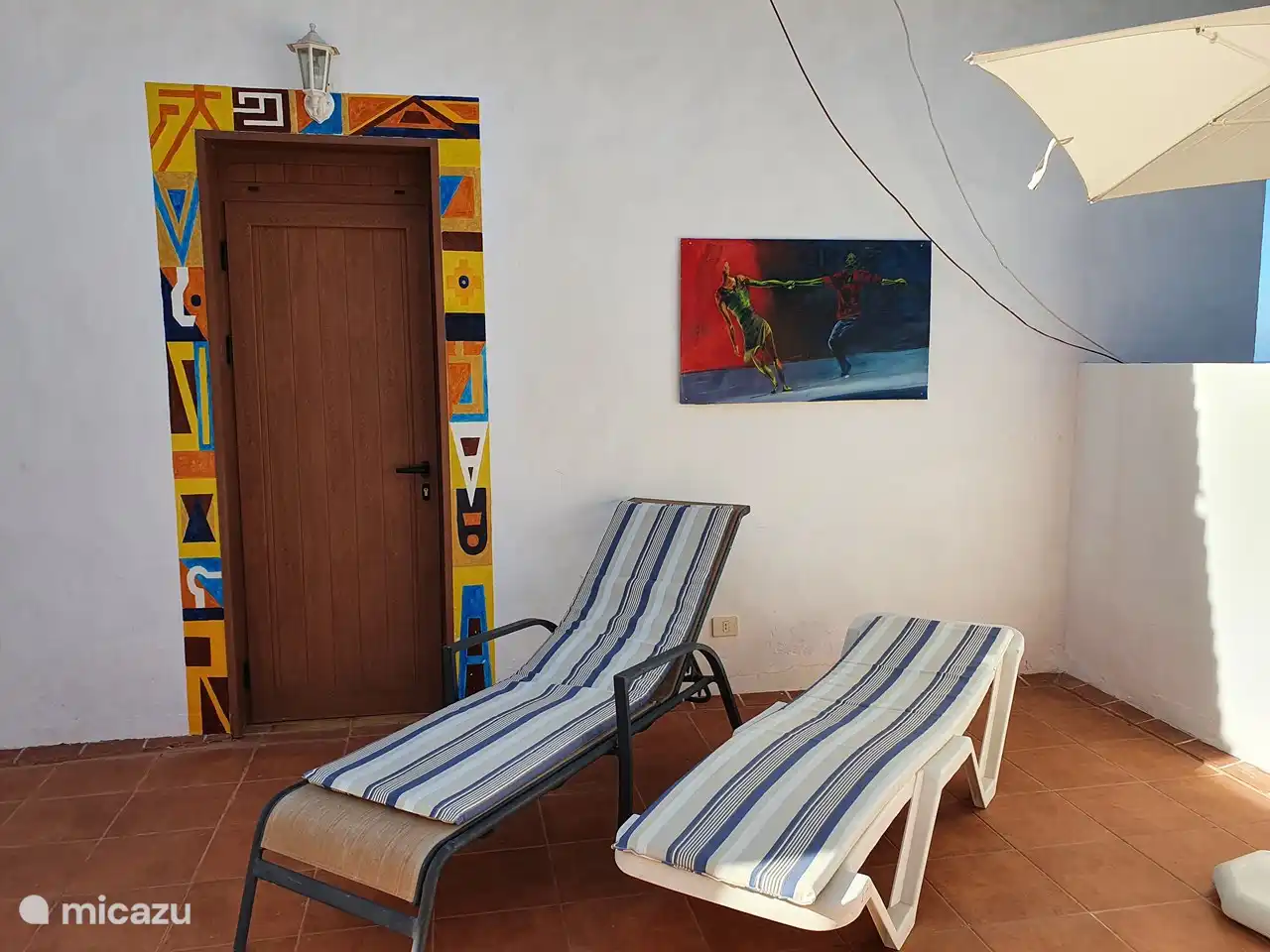 Puerta al dormitorio desde la terraza