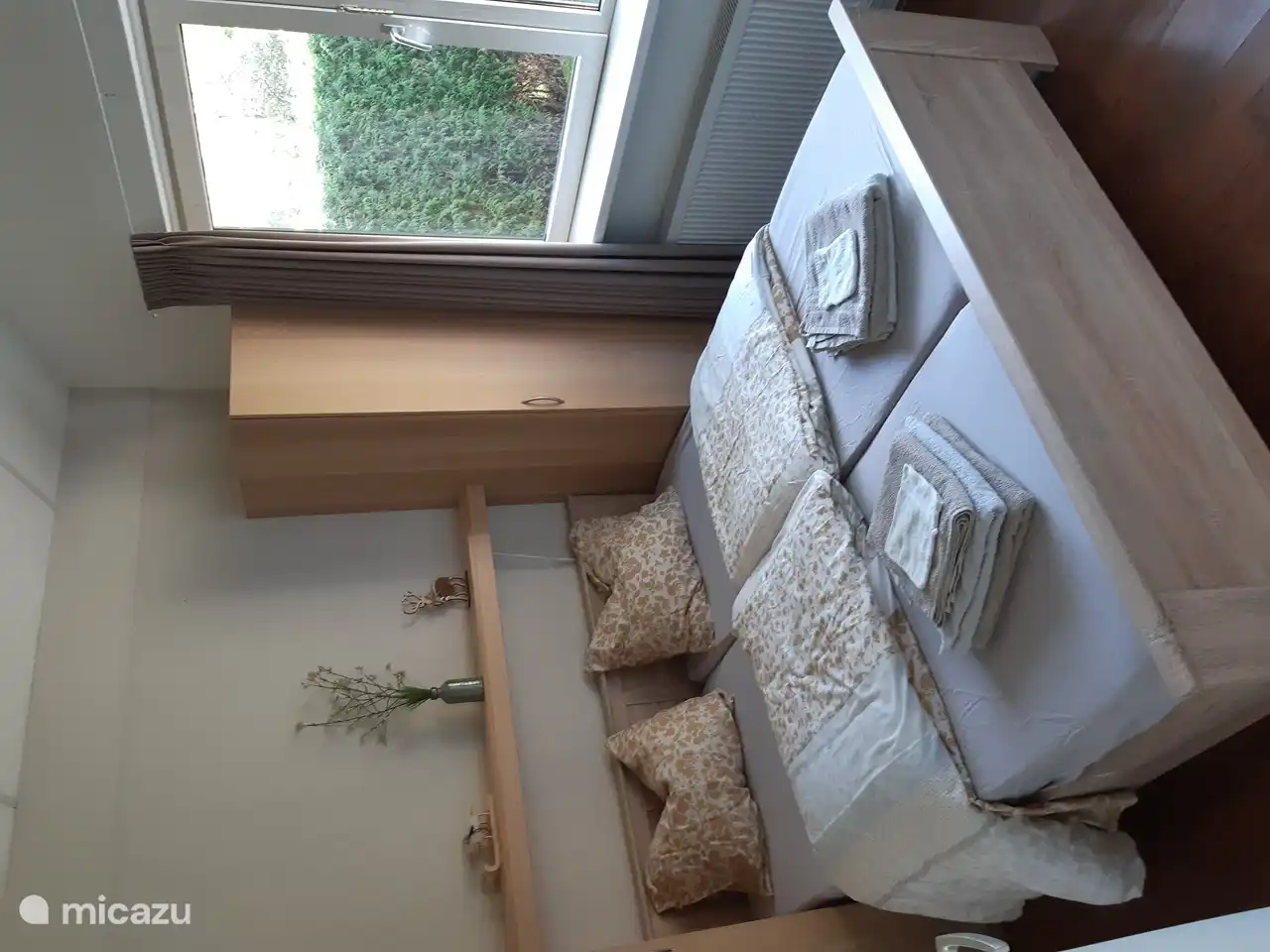 Bedroom with door to bathroom