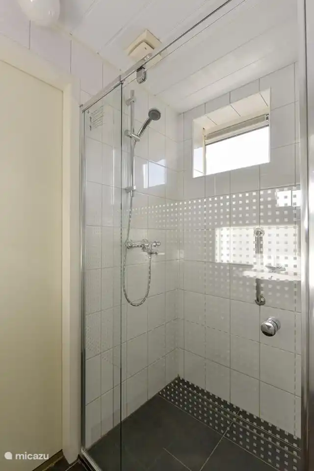 Walk-in shower in bathroom