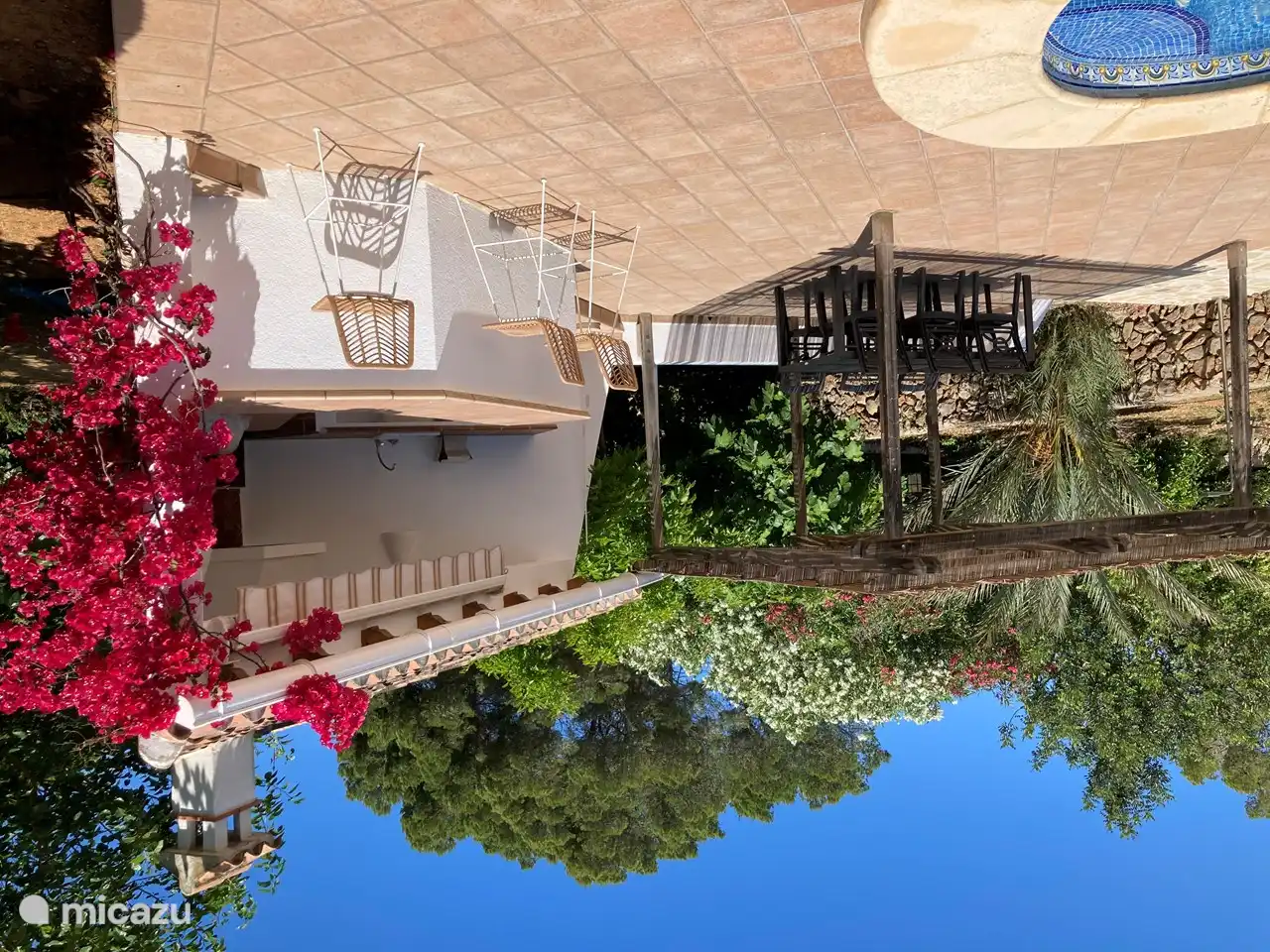 Covered terrace by the pool