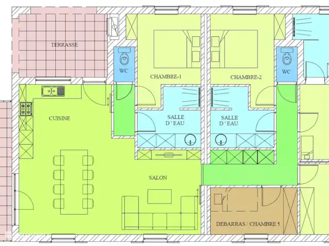 Le Chene en Francia, Ardecha, Les Vans - casa rural / cabaña Planta baja
