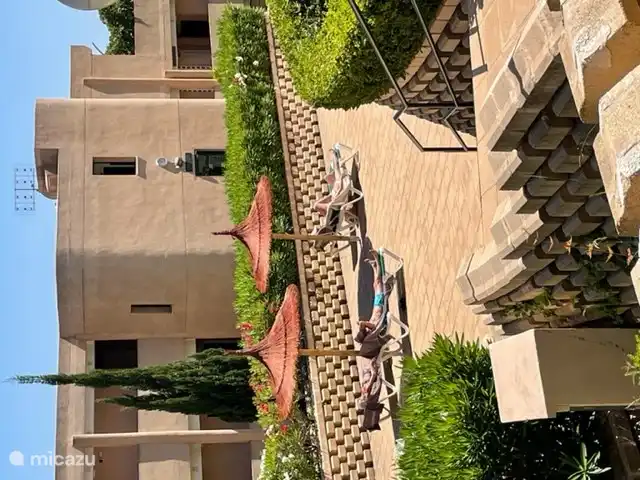 Des parasols atmosphériques fournissent l'ombre nécessaire.