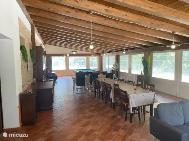Maison de campagne Les Marches | Italie, Marche, Torre San Patrizio - maison de vacances Grand salon, espace de divertissement avec billard