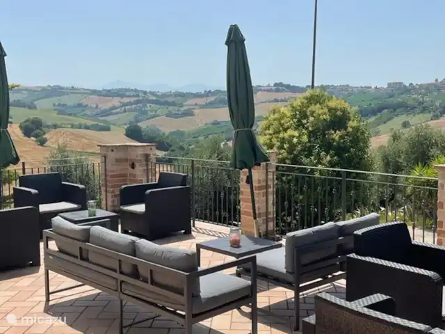 Maison de campagne Les Marches | Italie, Marche, Torre San Patrizio - maison de vacances Terrasse sur le toit de 100m2 avec vue imprenable