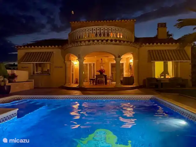 Villa Eole y Mar, à 100m de la mer | Espagne, Costa Dorada, L'Ampolla - villa Terrasse le soir