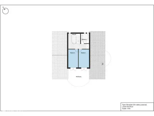 Villa Eole y Mar, à 100m de la mer | Espagne, Costa Dorada, L'Ampolla - villa Plan du 1er étage, 2 chambres et 1 salle de bain