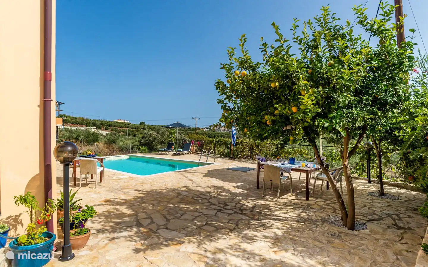 Zone ombragée pour le déjeuner