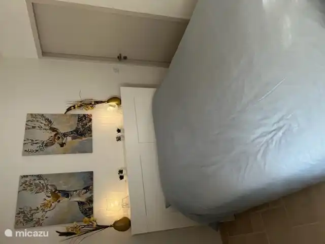 Chambre joliment meublée avec un bon matelas à ressorts.