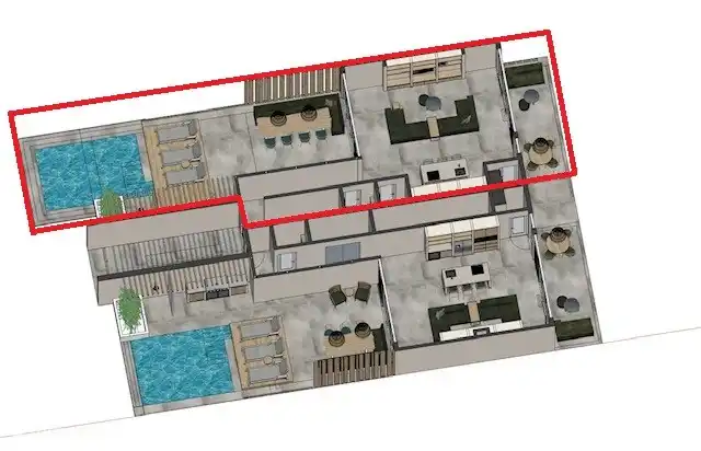 Wohnbereich im ersten Stock