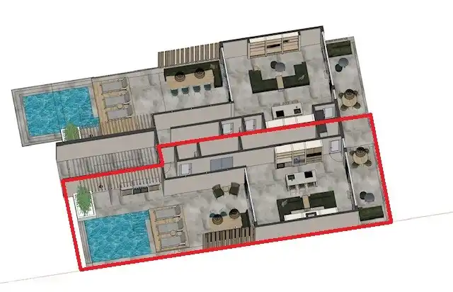 Pièce à vivre au premier étage