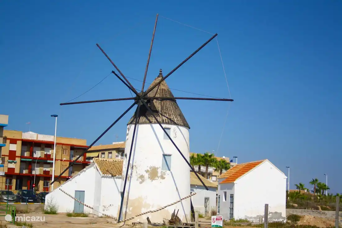 Die erkennbare Windmühle am Boulevard