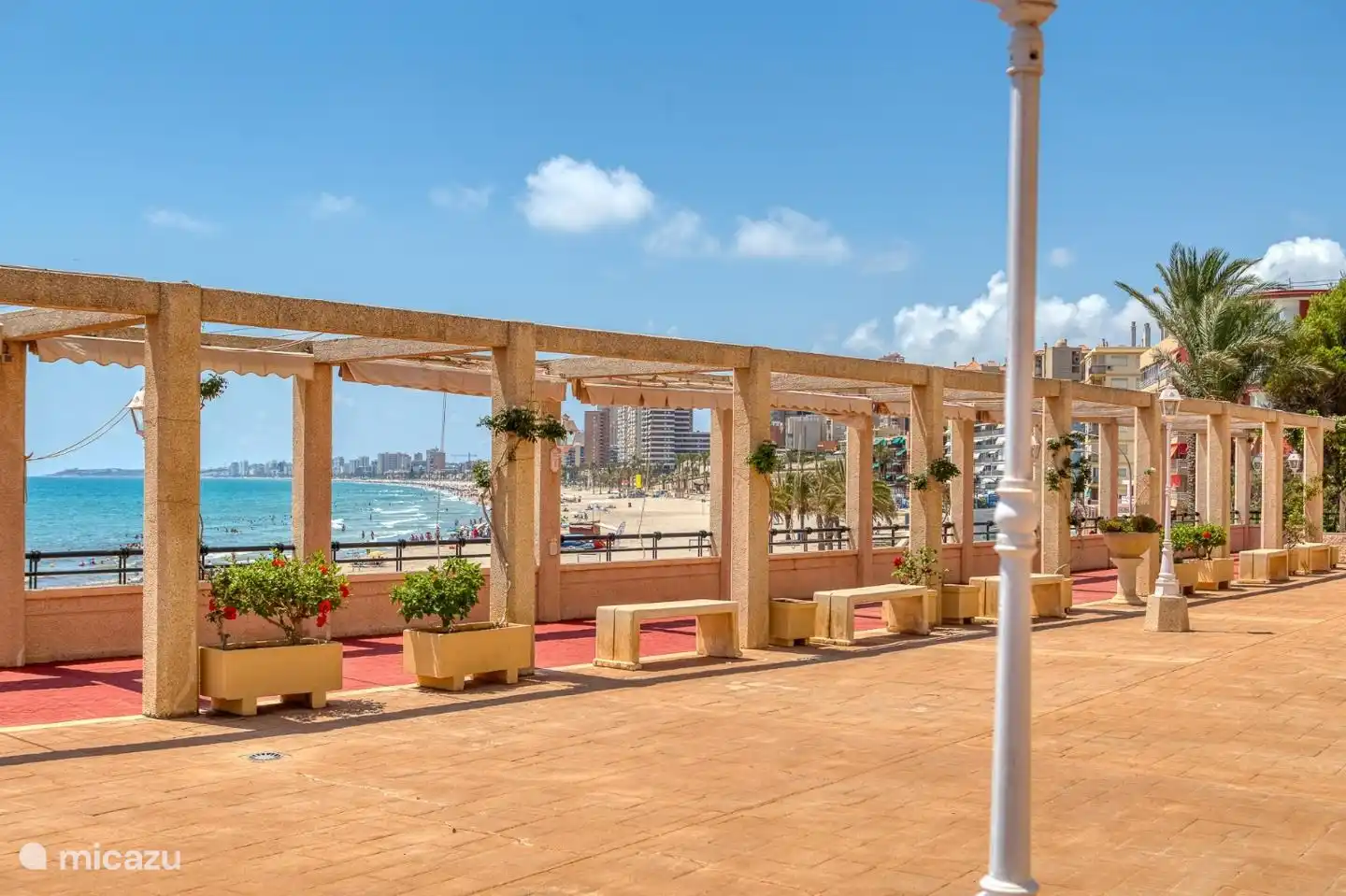 Die Aussicht auf die Essplätze