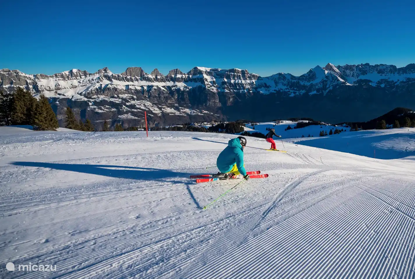 Prachtig skigebied met uitzicht op de Walensee