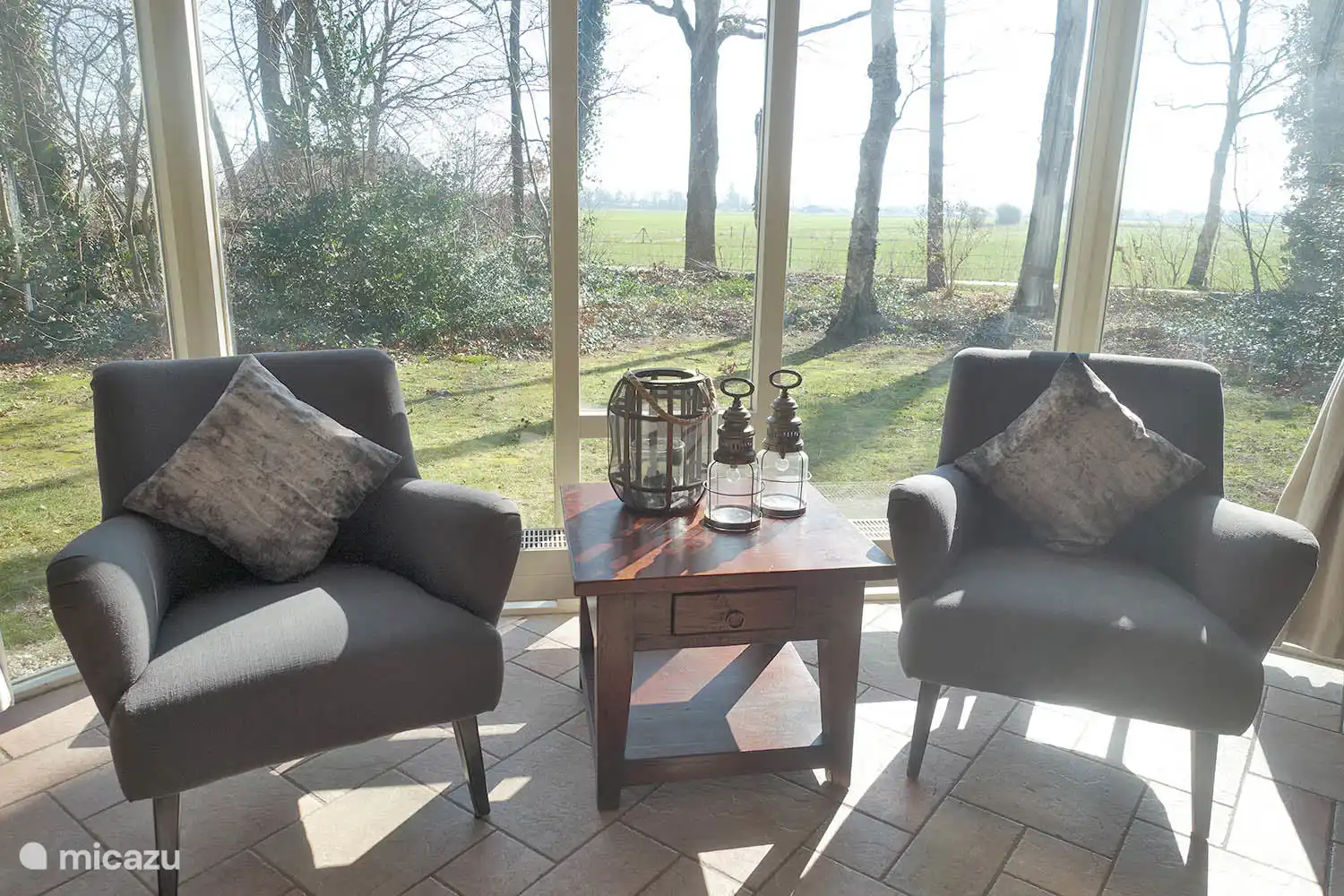 Wohnzimmer Buitenplaats Berg en Bos Cottage 4