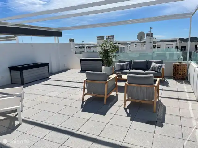 Vistabella Golf Casa Sueno | Espagne, Costa Blanca, Orihuela - maison de vacances Terrasse sur le toit avec Pergola (ouverte).
