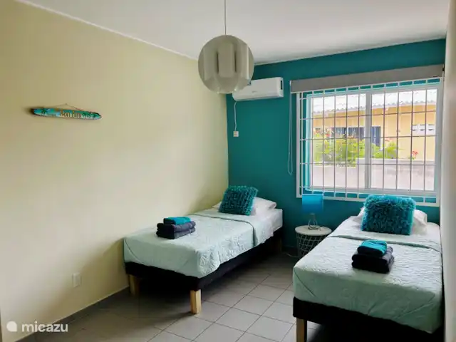 Villa Palmera en Curazao, Curazao Centro, Julianadorp - villa Dormitorio pequeño con 2 camas individuales