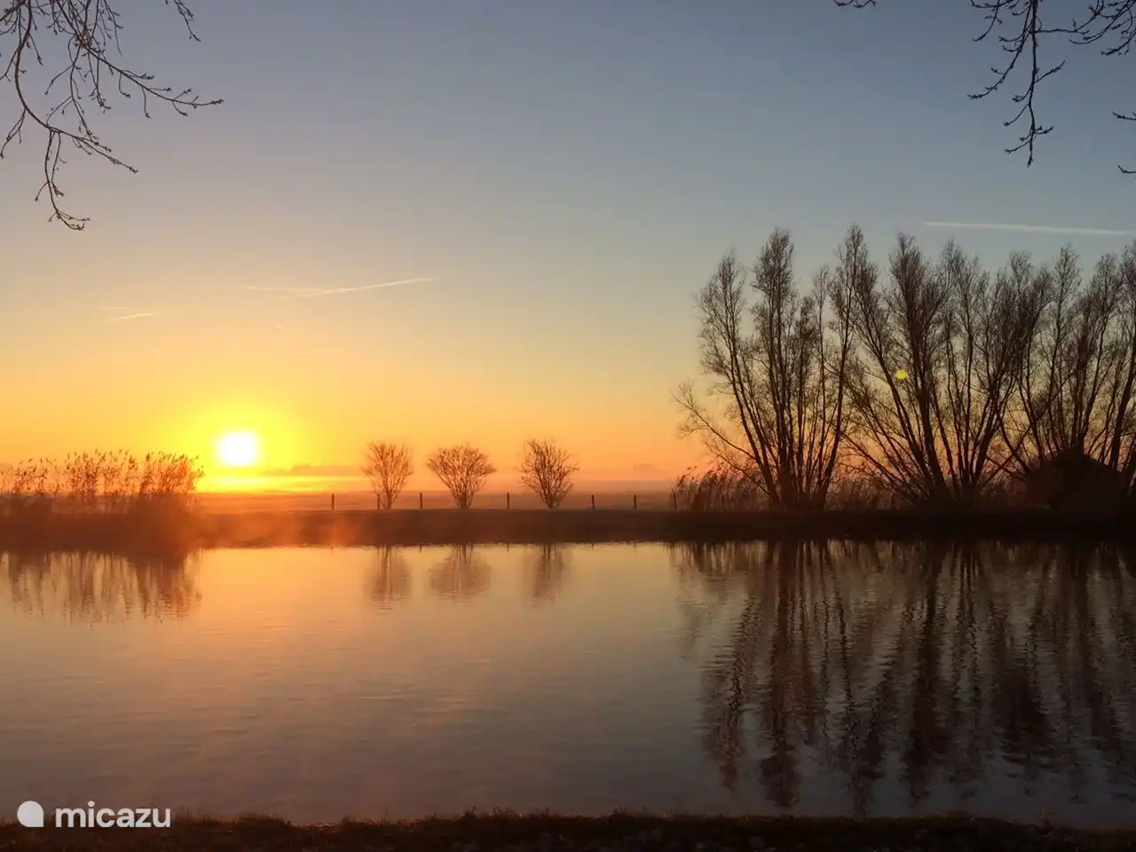 sunset on the Amstel