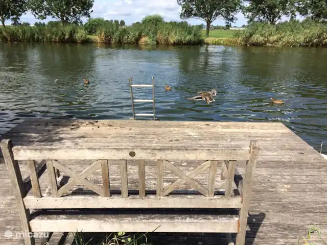 la casa de la sal en Países Bajos, Holanda Meridional, Nieuwveen - chalet Embarcadero de natación (esto se comparte con todos los vecinos)