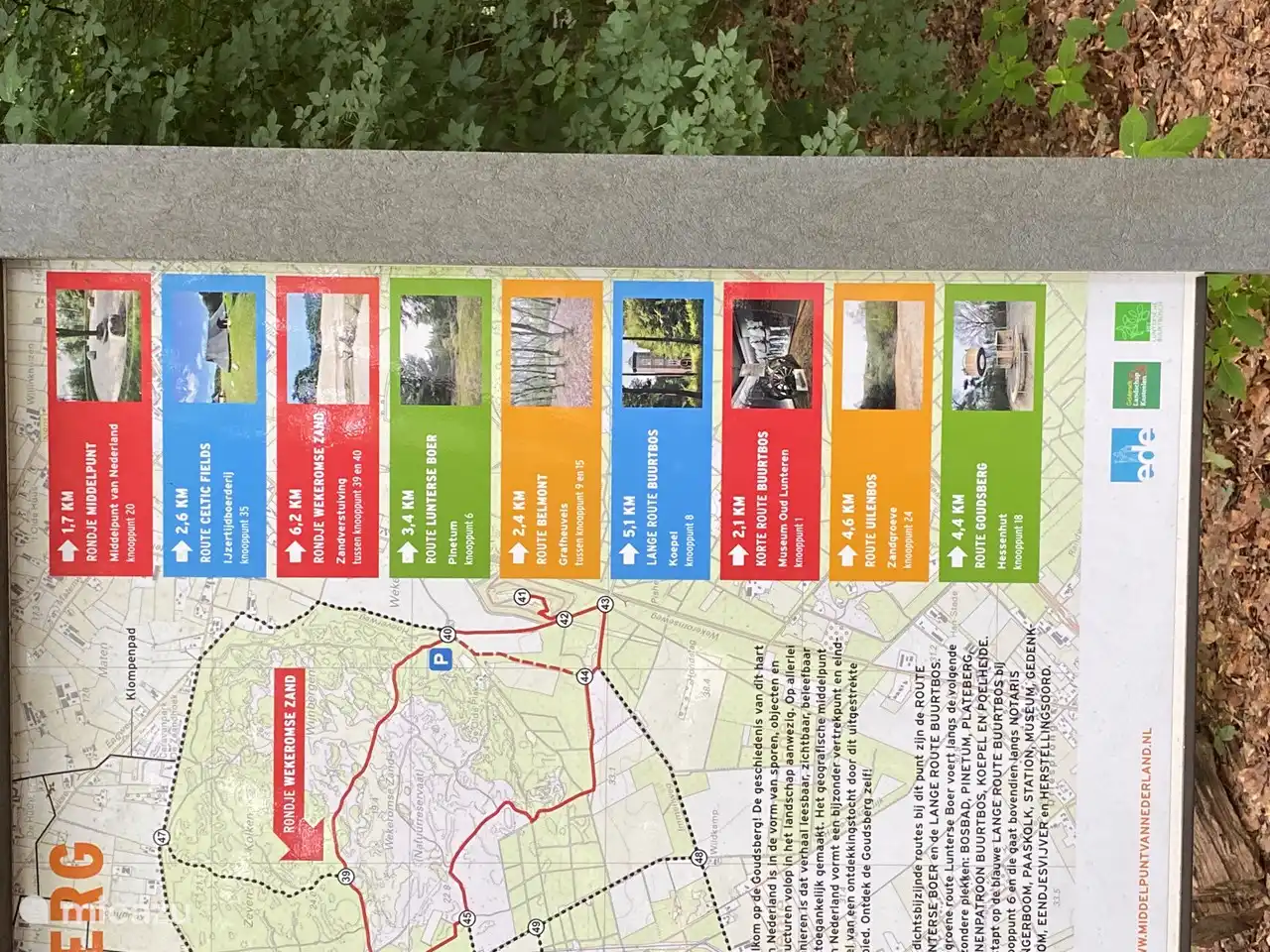 Ausgeschilderte Wanderwege