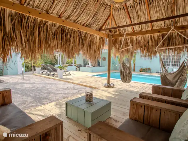 Paradis tropical avec piscine privée | Curaçao, Banda Abou (ouest), Big Mountain - bungalow Vue depuis la palapa