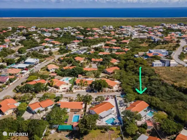 Paradis tropical avec piscine privée | Curaçao, Banda Abou (ouest), Big Mountain - bungalow vue aérienne Grote Berg