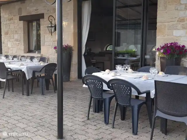 Location de Vacances France, Corrèze, Perpezac-le-Blanc, gîte / cottage - Domaine proche de la Dordogne Domaine Leyvinie, restauration en terrasse Merlot