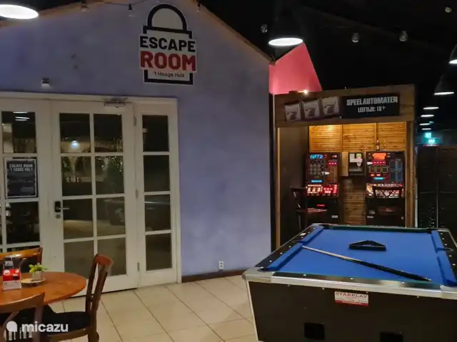 Ambiente y desmontaje en el parque de vacaciones en Países Bajos, Overijssel, Gramsbergen - casa vacacional Escape Room en la Plaza del parque de vacaciones