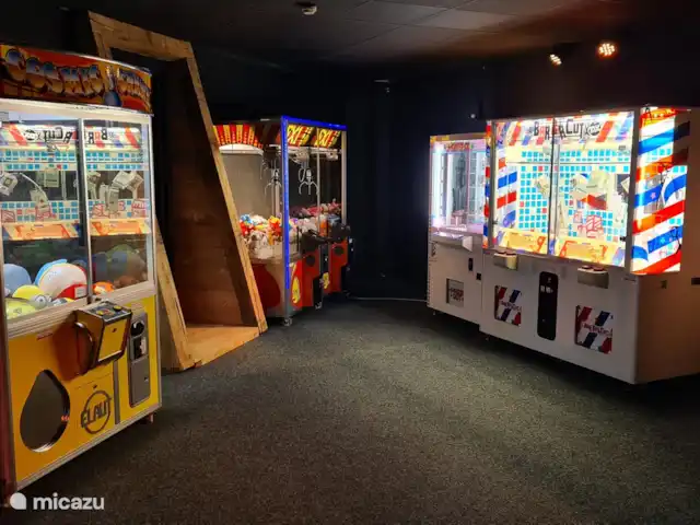 Ambiente y desmontaje en el parque de vacaciones en Países Bajos, Overijssel, Gramsbergen - casa vacacional Máquinas tragamonedas en la Plaza del parque de vacaciones
