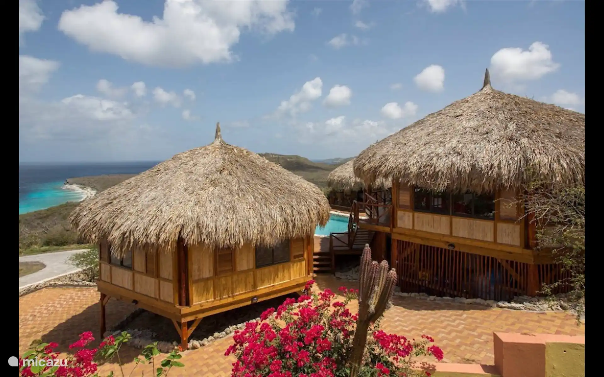 3 palapas with lovely swimming pool