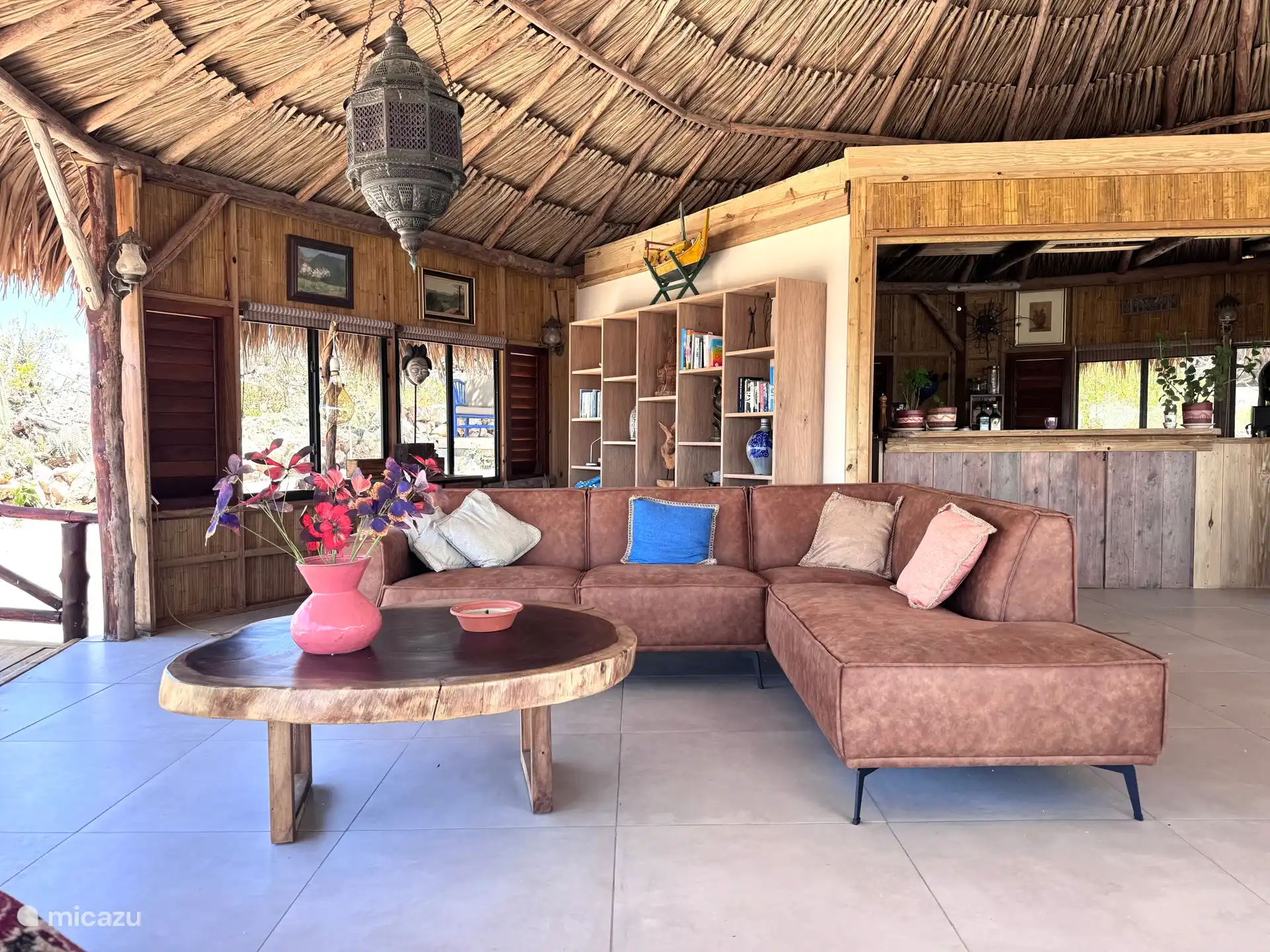 Lovely living room with large corner sofa