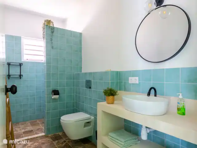 Kas Berdè *Nouvellement construit* | Curaçao, Banda Abou (ouest), Fontein - villa Salle de bains moderne avec douche à effet pluie