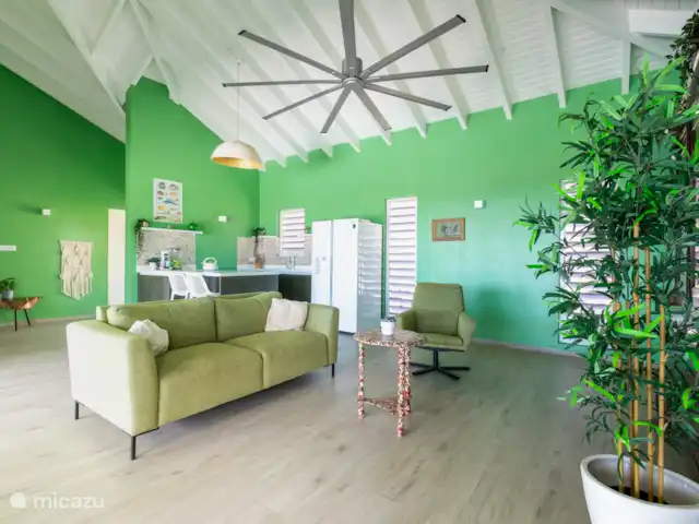 Kas Berdè *Nouvellement construit* | Curaçao, Banda Abou (ouest), Fontein - villa Grand salon avec cuisine ouverte