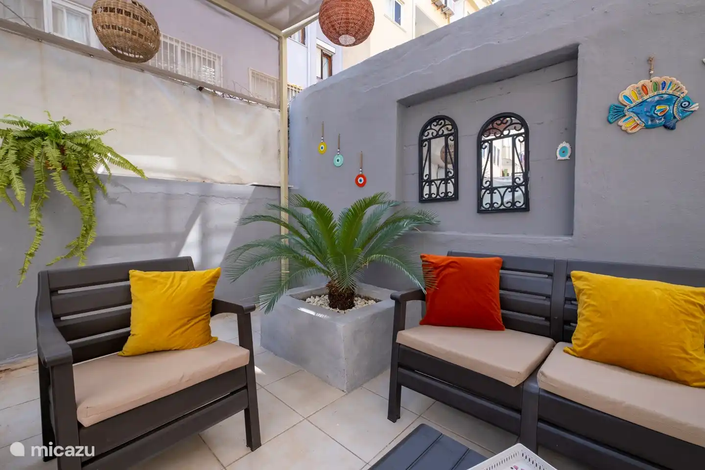 Ezgi's Apartment mit privatem Garten in Marmaris, kurz- und langfristiger Aufenthalt, komplett eingerichtete Ferienwohnung. Monatliche und tägliche Ferienwohnung, ganze Wohnung