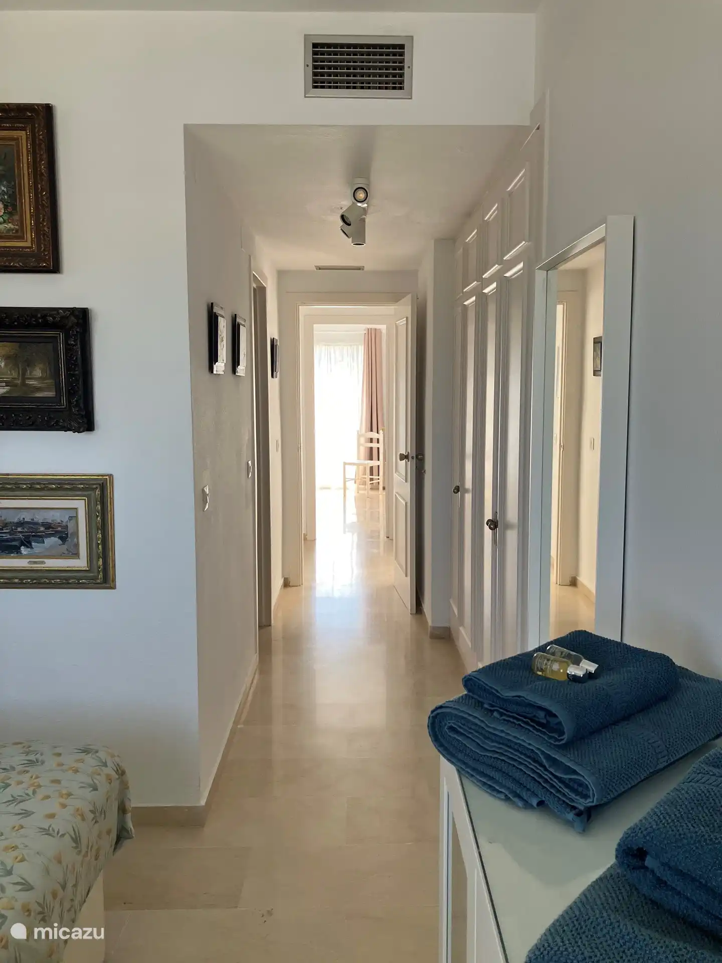 couloir menant à la salle de bain 1 et à la chambre 1