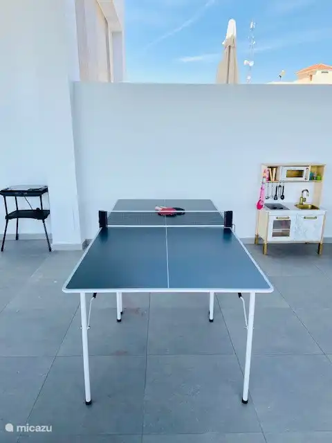 Tenis de mesa en la terraza lateral privada