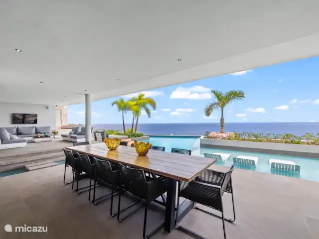 Le curaçao perle bleue | Curaçao, Banda Abou (ouest), Coral Estate, Rif St.Marie - villa Terrasse de la piscine