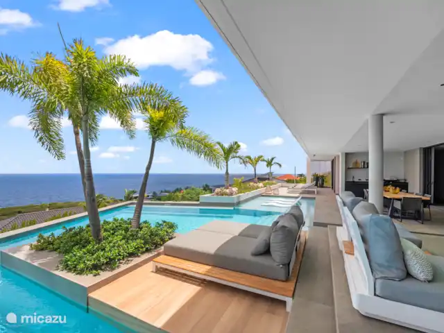 Le curaçao perle bleue | Curaçao, Banda Abou (ouest), Coral Estate, Rif St.Marie - villa Terrasse de la piscine