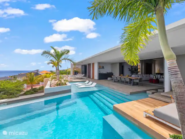 Le curaçao perle bleue | Curaçao, Banda Abou (ouest), Coral Estate, Rif St.Marie - villa Terrasse de la piscine
