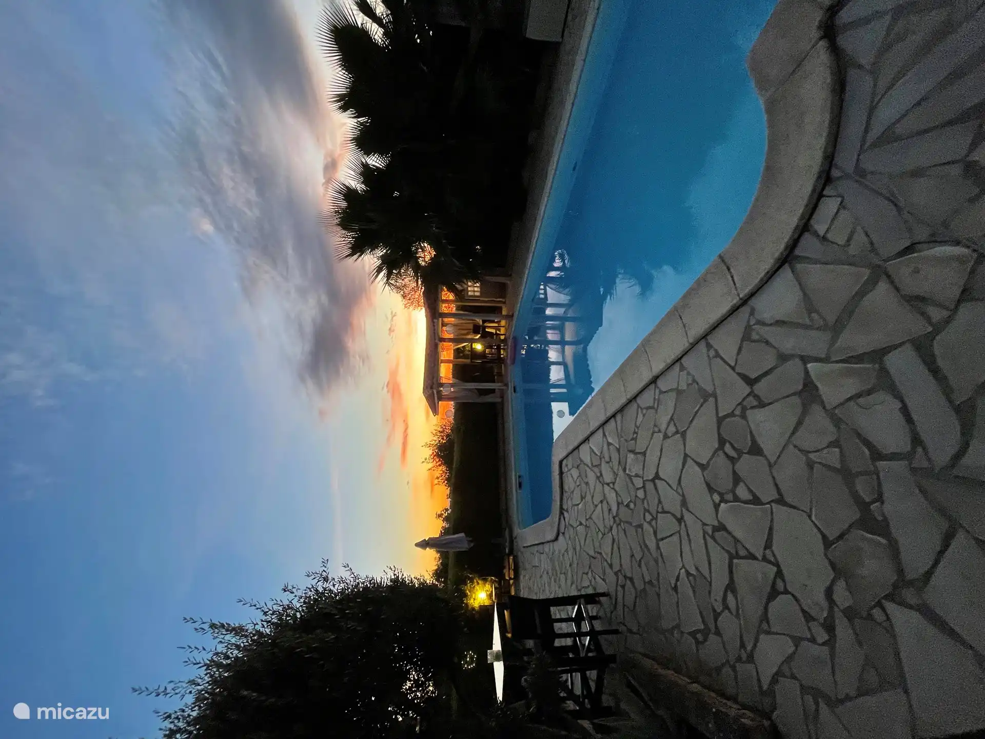 Strahlender Himmel nach einem sonnigen Tag