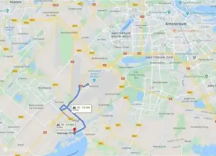 10 Minuten (9 km) vom Flughafen zum Waterloft