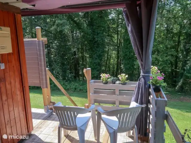 Arc en ciel | France, Dordogne, Sauveterre-la-Lémance - gîte / cottage Vue depuis la plate-forme du sauna