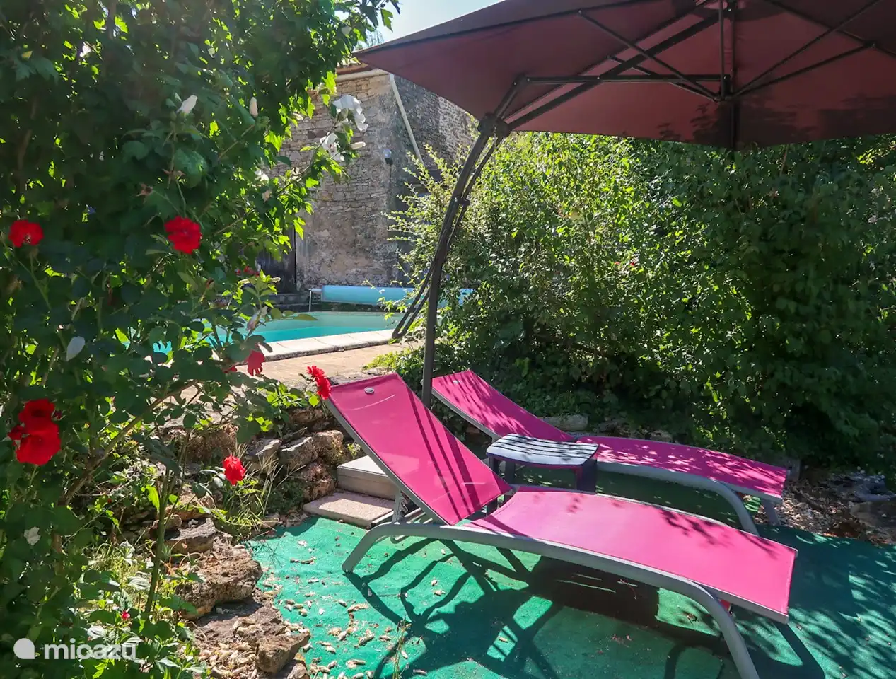 Sonnenterrasse mit Blick auf den Wald