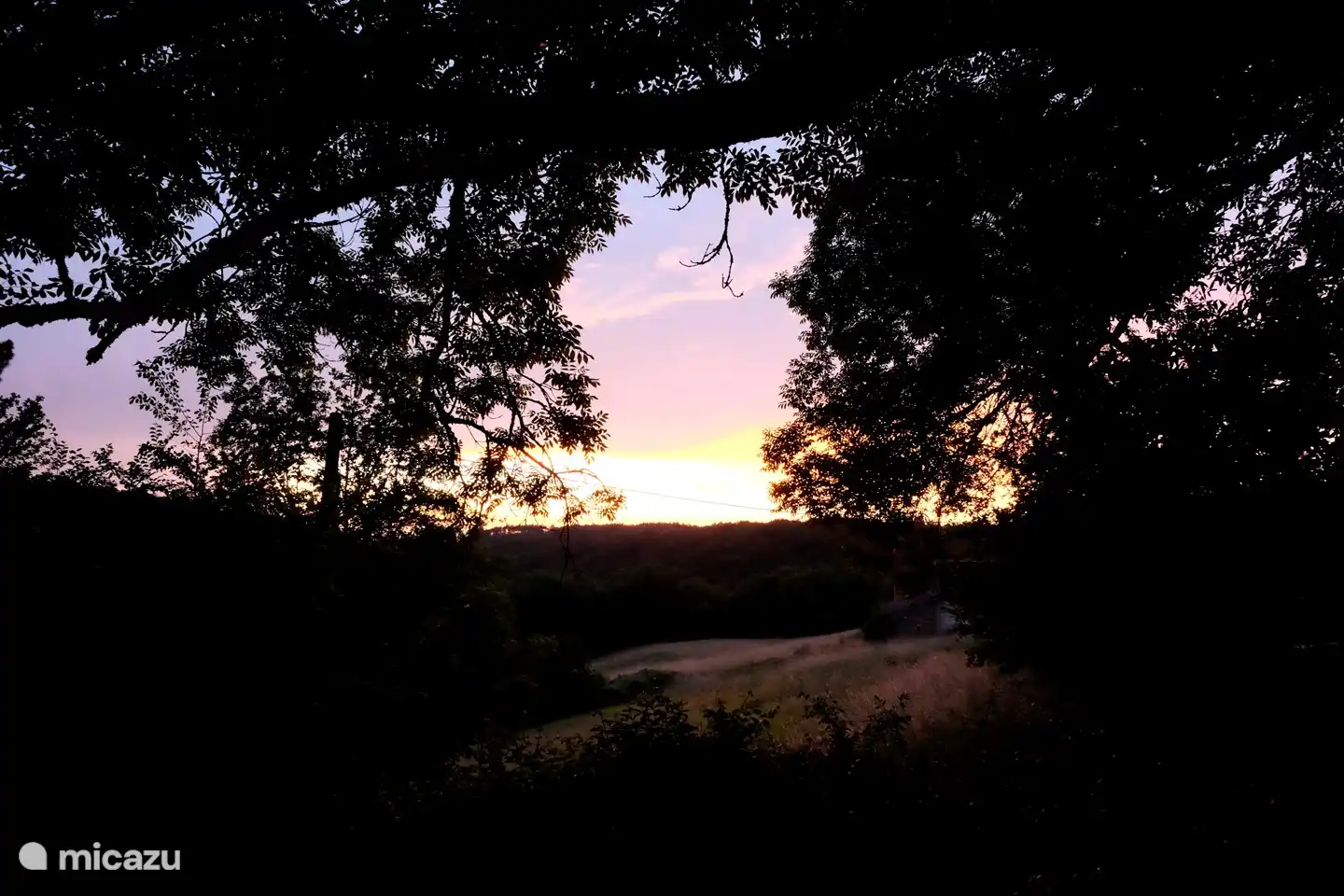 Sonnenuntergang von der Terrasse