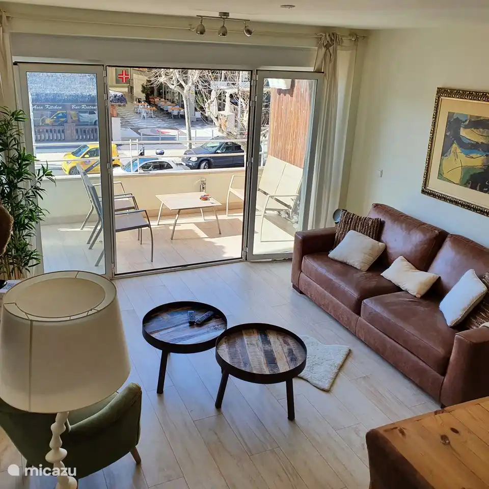 lovely living room equipped with everything such as IPTV, fast Internet, and smart TV