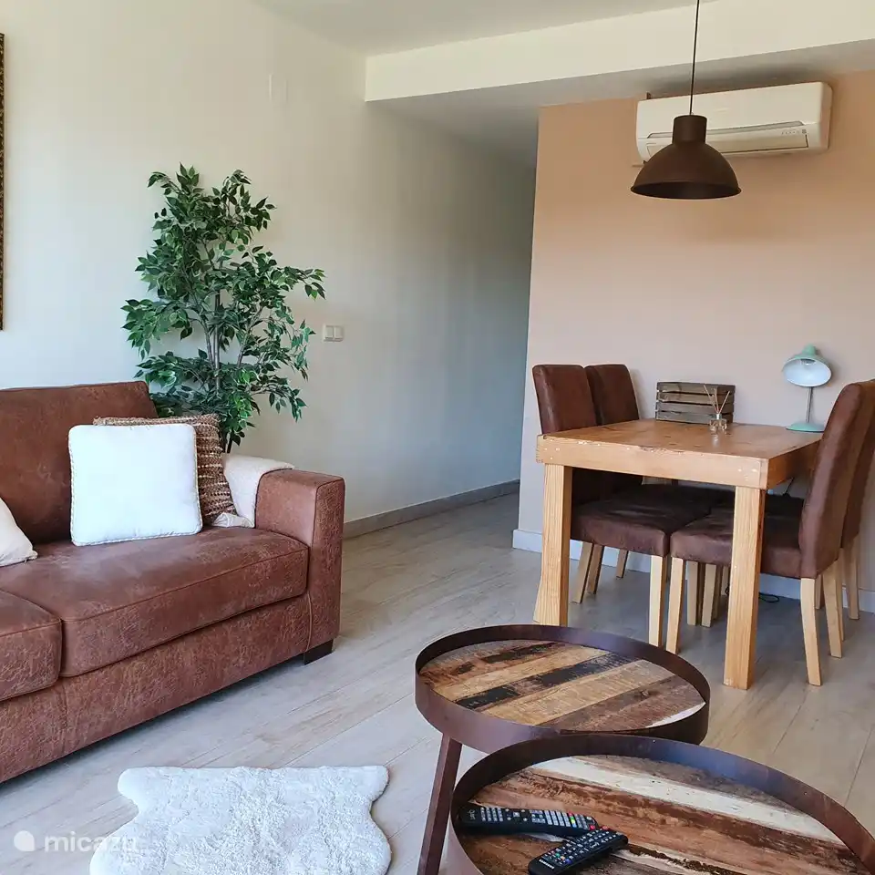 living room with dining table etc.